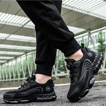 Робочі черевики з поворотною пластиною, сталевий носок